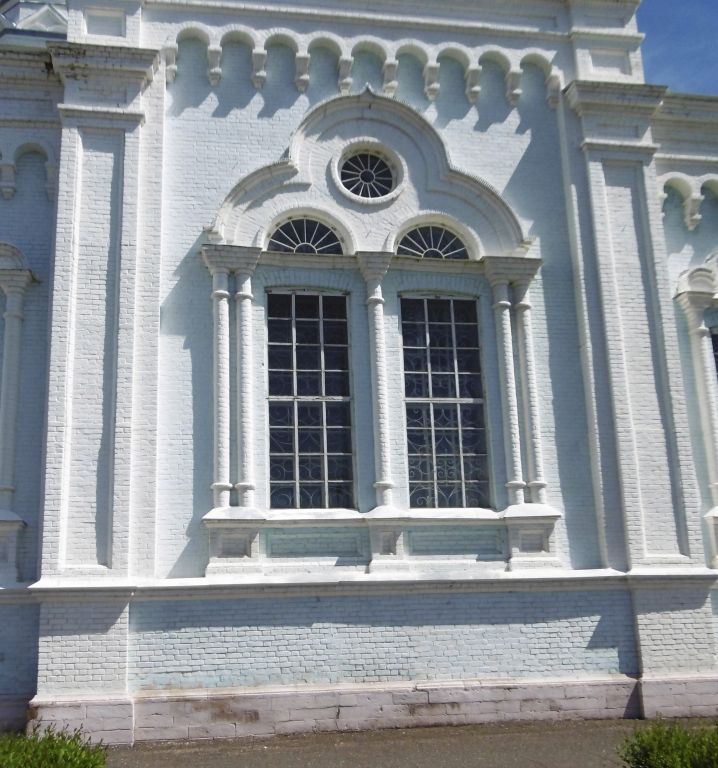 Церковь Михаила Архангела, Сорочинск (Сорочинский район, Оренбургская область). архитектурные детали, Кирпичное узорье северного фасада основного объема
