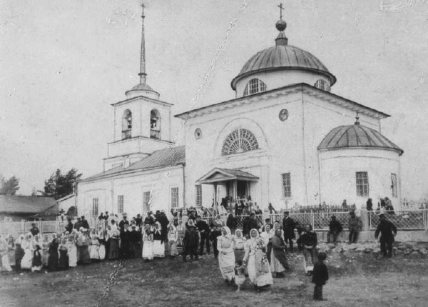 Мегрино. Церковь Тихвинской иконы Божией Матери. архивная фотография, Фото начала ХХ века из частного архива