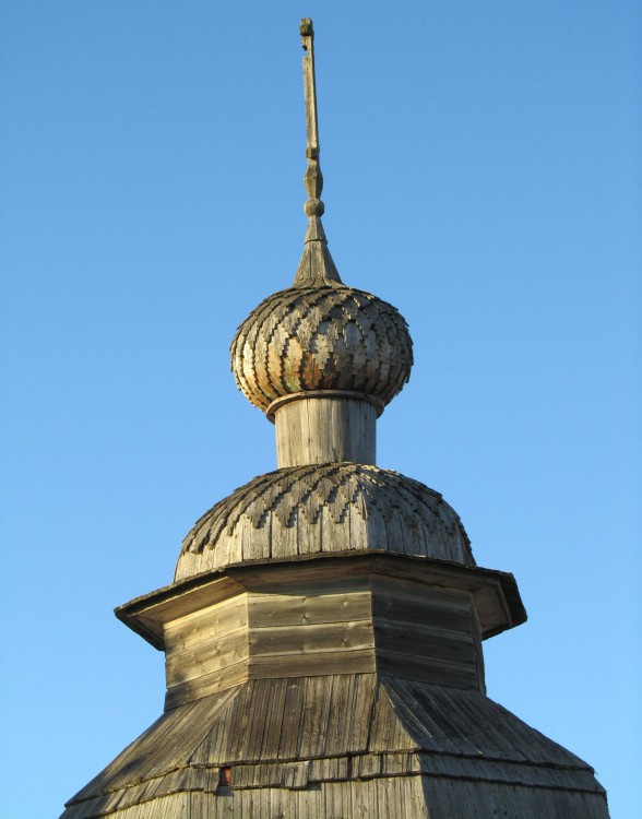 Часовня Георгия Победоносца, Нёрмуша (Нёрмужи) (Онежский район, Архангельская область). архитектурные детали, завершение, вид с юга