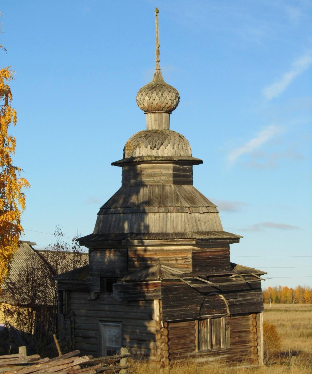 Часовня Георгия Победоносца, Нёрмуша (Нёрмужи) (Онежский район, Архангельская область). фасады, вид с юго-запада