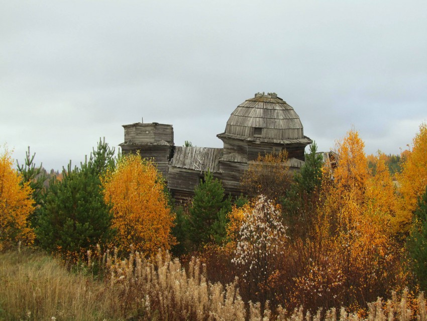 Усолье (Курсановская). Церковь Иоанна Предтечи. общий вид в ландшафте, вид с юга