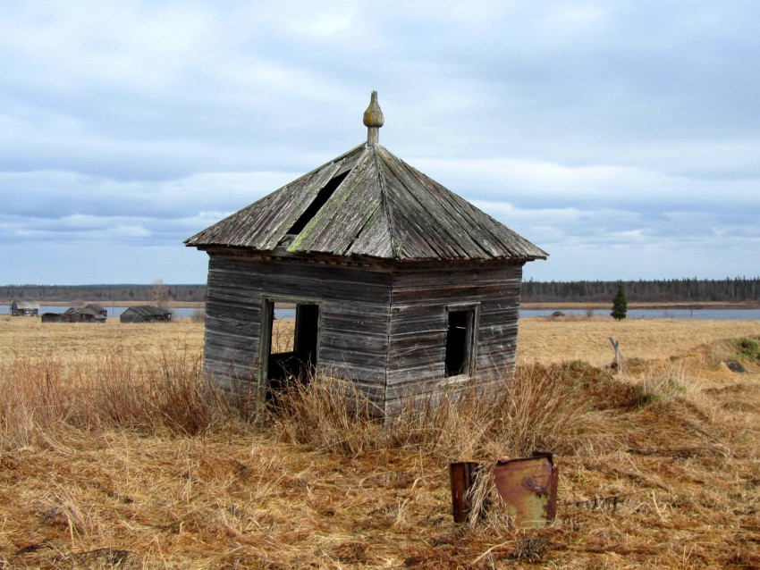 Часовня Бориса и Глеба(?), Кялованга (Онежский район, Архангельская область). фасады, вид с юго-запада