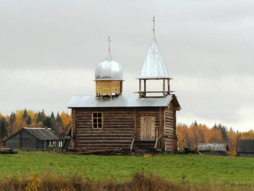 Часовня Петра и Павла, Кутованга (Ивановская) (Онежский район, Архангельская область). фасады, вид с севера