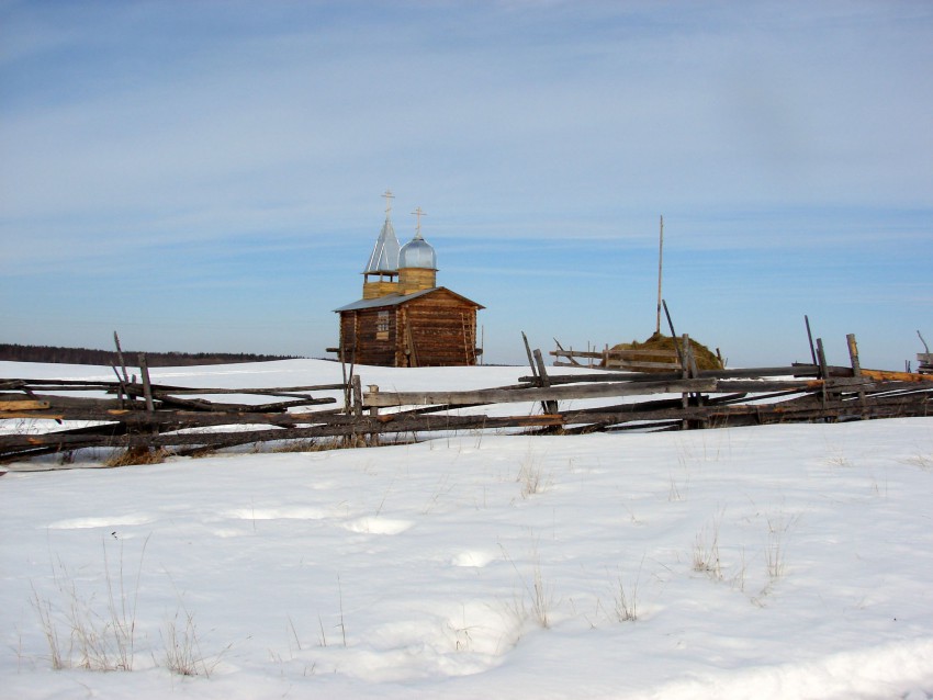Часовня Петра и Павла, Кутованга (Ивановская) (Онежский район, Архангельская область). общий вид в ландшафте, Часовня Петра и Павла
