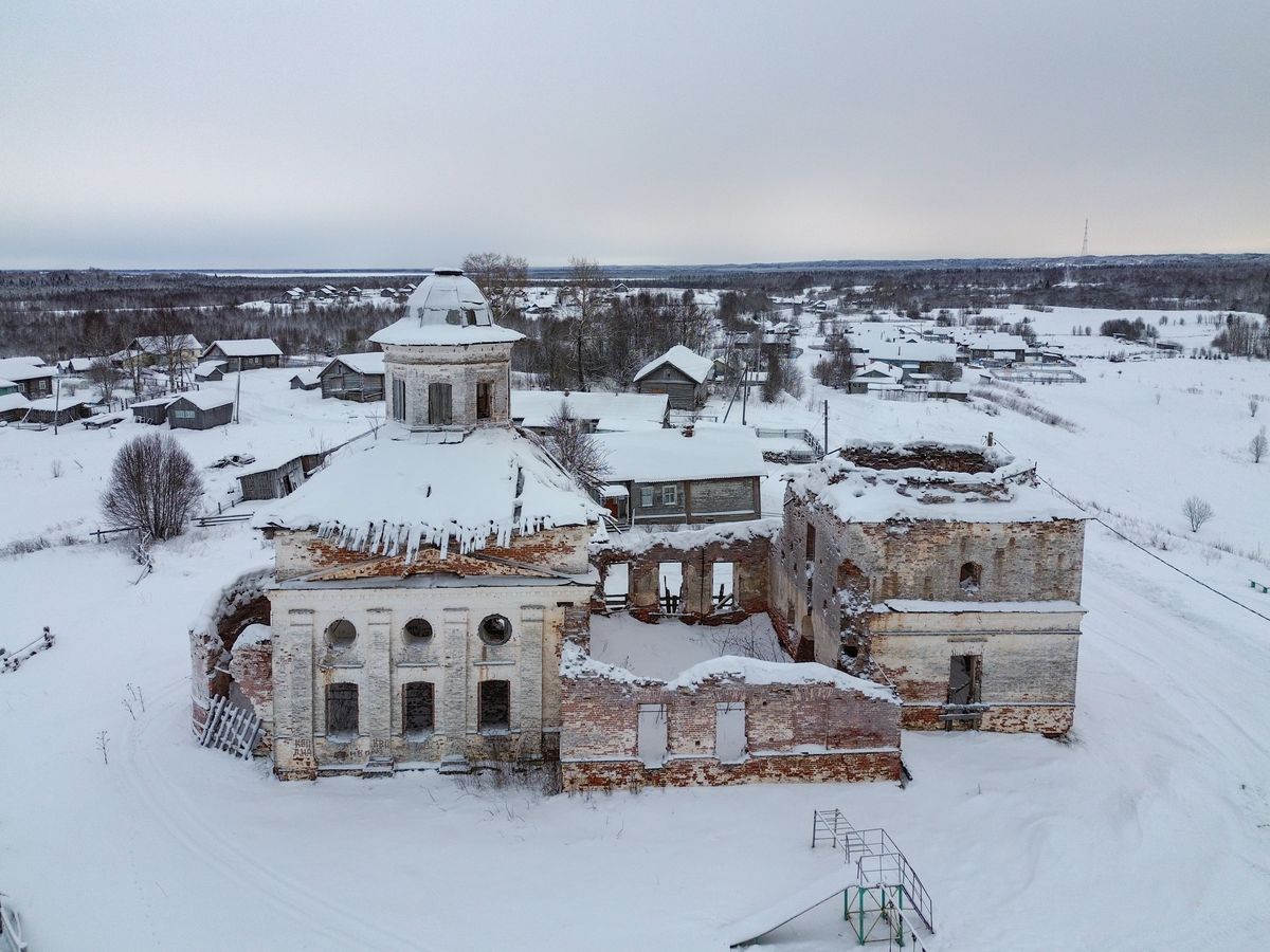 фасады. Церковь Вознесения Господня, Вонгуда (Онежский район, Архангельская область)