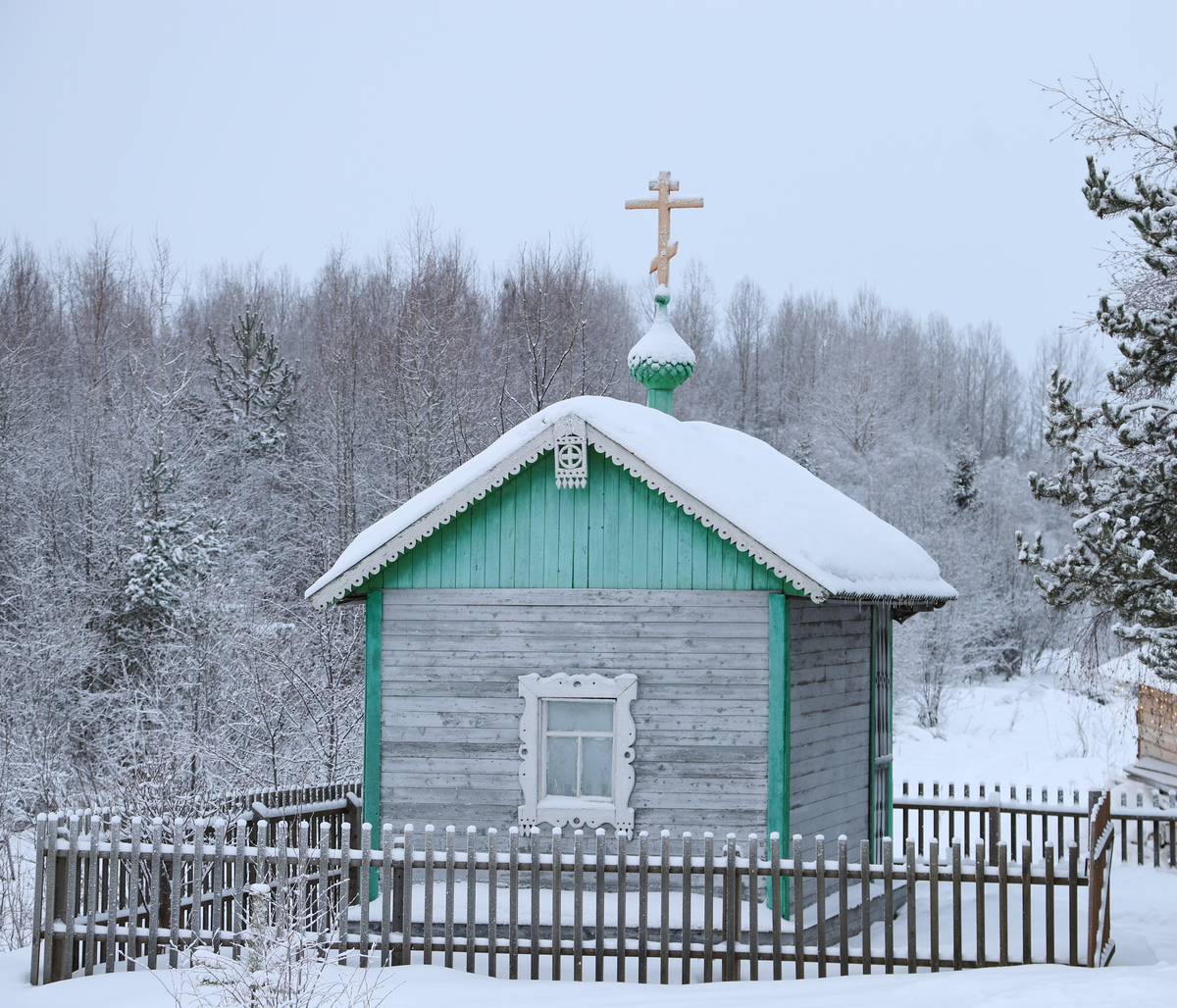 фасады. Часовня Артемия Веркольского, Анциферовский Бор (Онежский район, Архангельская область)