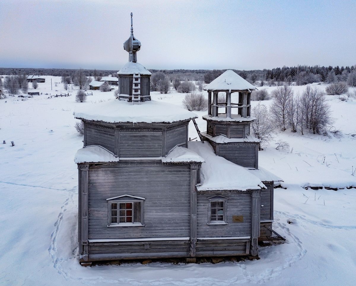 фасады. Часовня Смоленской иконы Божией Матери, Верховье (Верхняя Мудьюга, Митинская, Ряхковская) (Онежский район, Архангельская область)