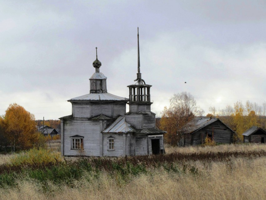 Часовня Смоленской иконы Божией Матери, Верховье (Верхняя Мудьюга, Митинская, Ряхковская) (Онежский район, Архангельская область). фасады, вид с северо-запада