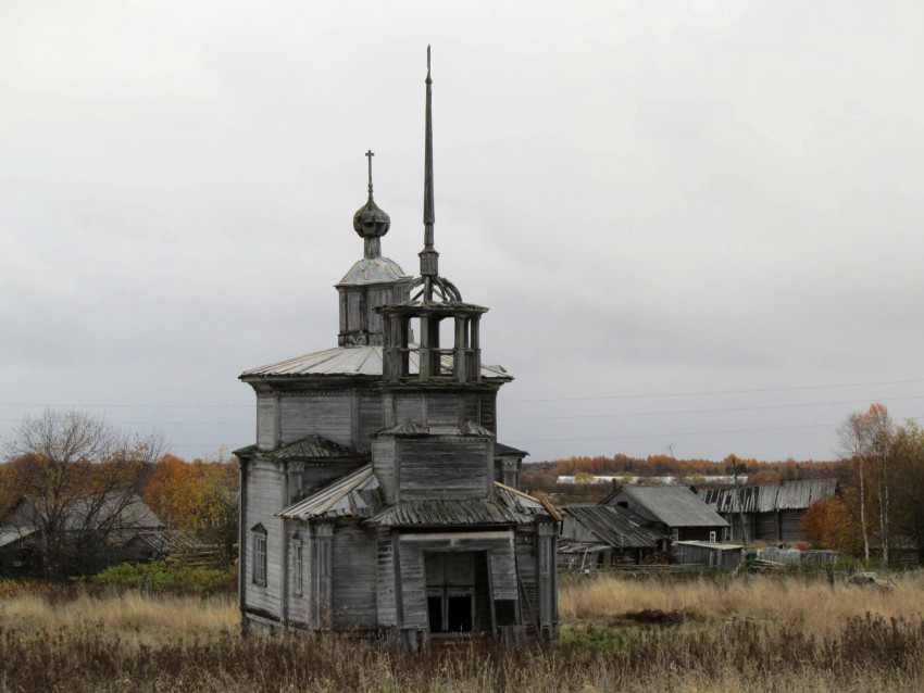 Часовня Смоленской иконы Божией Матери, Верховье (Верхняя Мудьюга, Митинская, Ряхковская) (Онежский район, Архангельская область). фасады, вид с запада