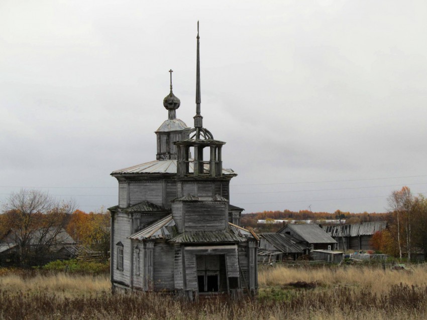 Верховье (Верхняя Мудьюга, Митинская, Ряхковская). Часовня Смоленской иконы Божией Матери. фасады, вид с запада