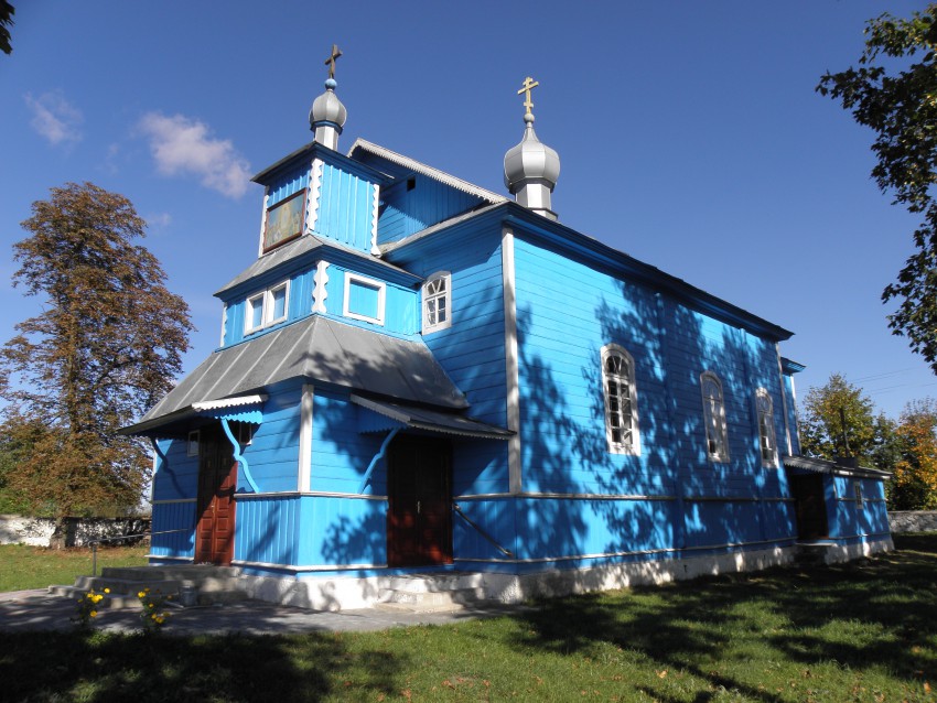 Церковь Успения Пресвятой Богородицы, Паниквы (Каменецкий район, Беларусь, Брестская область). общий вид в ландшафте