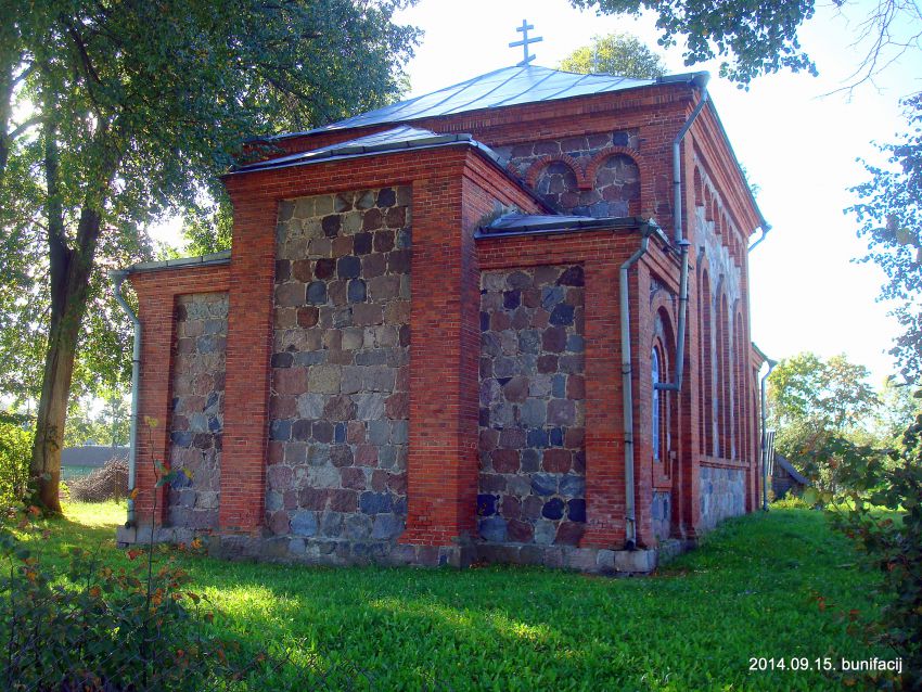 Церковь Сергия Радонежского, Лесковичи (Шумилинский район, Беларусь, Витебская область). общий вид в ландшафте