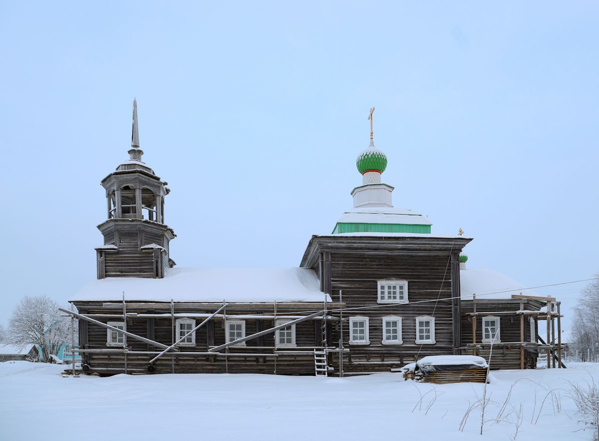 фасады. Церковь Николая Чудотворца, Сырья (Онежский район, Архангельская область)