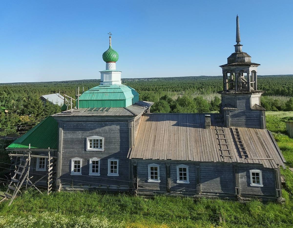 фасады. Церковь Николая Чудотворца, Сырья (Онежский район, Архангельская область)