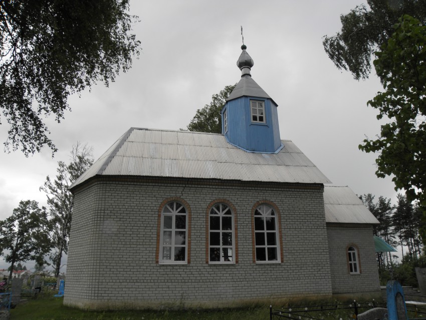 Засковичи. Церковь Вознесения Господня. общий вид в ландшафте