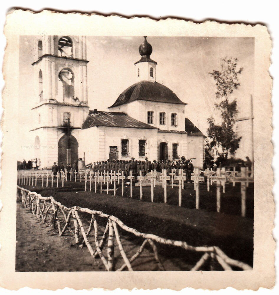 Церковь Успения Пресвятой Богородицы, Зайцево (Ржевский район и г. Ржев, Тверская область). архивная фотография, Фото 1942 г. с аукциона e-bay.de