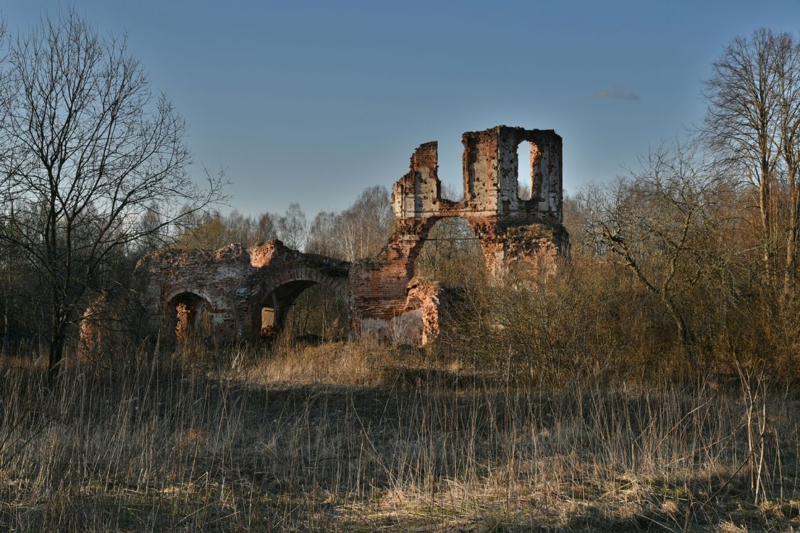 Церковь Сретения Господня, Воробьёво, урочище (Ржевский район и г. Ржев, Тверская область). общий вид в ландшафте, Общий вид с юго-востока