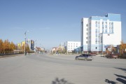 Церковь Рождества Христова, вид по ул. Ленина<br>, Пангоды, Надымский район и г. Надым, Ямало-Ненецкий автономный округ