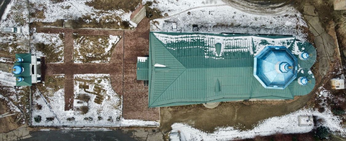 Церковь Успения Пресвятой Богородицы бывшего Вознесенского монастыря, Иркутск (Иркутск, город, Иркутская область). архитектурные детали, Вид сверху