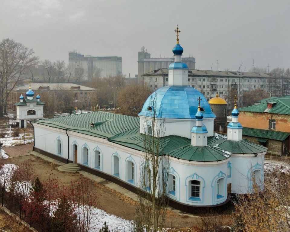 Церковь Успения Пресвятой Богородицы бывшего Вознесенского монастыря, Иркутск (Иркутск, город, Иркутская область). фасады, Вид с СВ