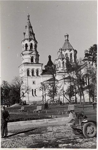 Житомир. Кафедральный собор Спаса Преображения. архивная фотография, 1946 год