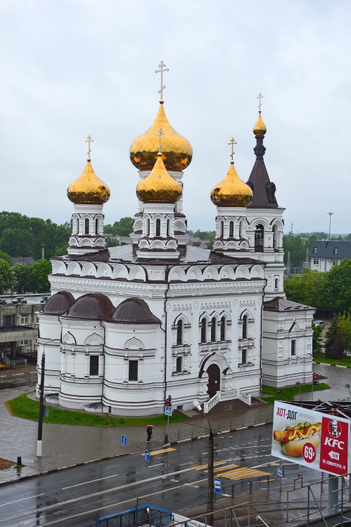 Тверь. Собор Александра Невского (новый). общий вид в ландшафте