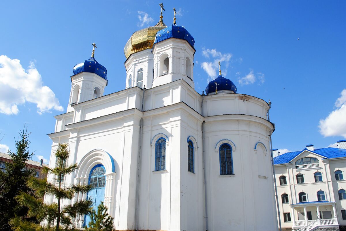 Казанско-Богородицкий женский монастырь. Церковь Преображения Господня, Троицк (Троицкий район и г. Троицк, Челябинская область). фасады