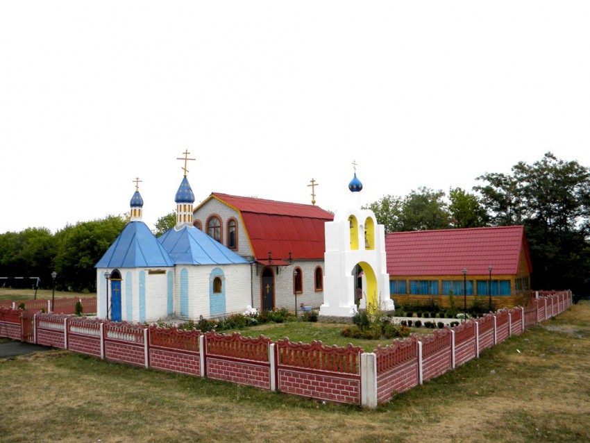 Церковь Петра и Павла, Амосовка (Медвенский район, Курская область). общий вид в ландшафте