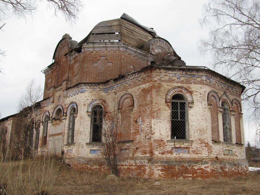 Церковь Казанской иконы Божией Матери, Быково (Кумёнский район, Кировская область). общий вид в ландшафте