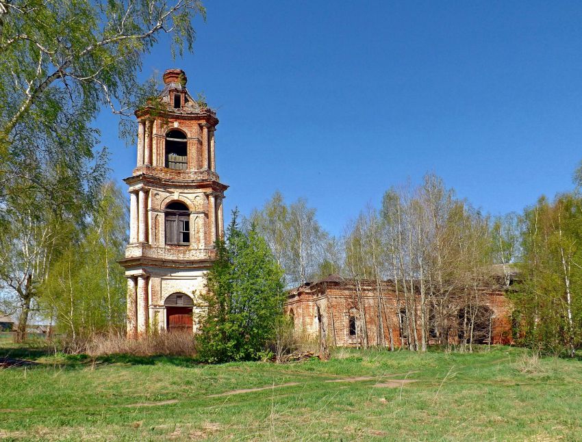 Церковь Казанской иконы Божией Матери, Борок (Советский район, Кировская область). общий вид в ландшафте