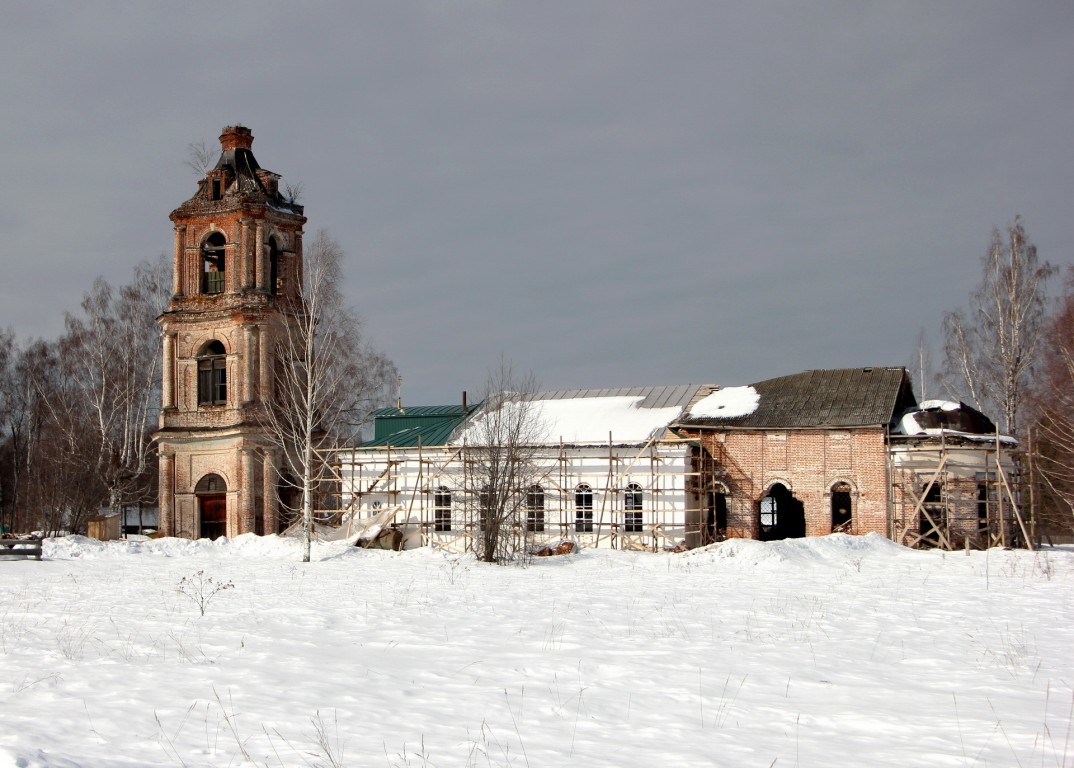 Церковь Казанской иконы Божией Матери, Борок (Советский район, Кировская область). фасады, В 2016г. начались реставрационные работы на трапезной церкви.