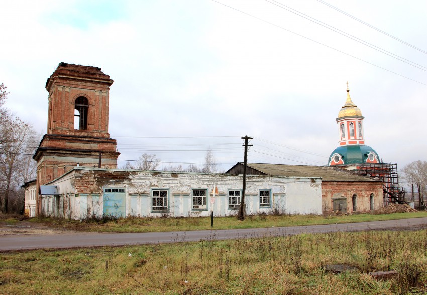 Ильинск. Церковь Вознесения Господня. общий вид в ландшафте