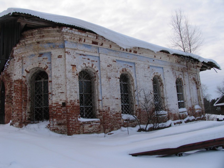 Церковь Вознесения Господня, Мулино (Нагорский район, Кировская область). общий вид в ландшафте