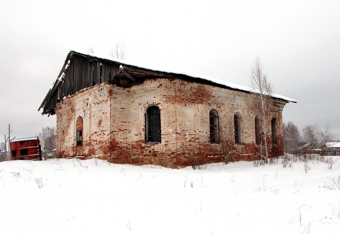Церковь Вознесения Господня, Мулино (Нагорский район, Кировская область). фасады, Вид с юго-запада.
