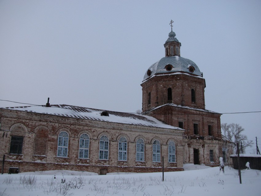 Церковь Казанской иконы Божией Матери, Верхосунье (Сунский район, Кировская область). общий вид в ландшафте