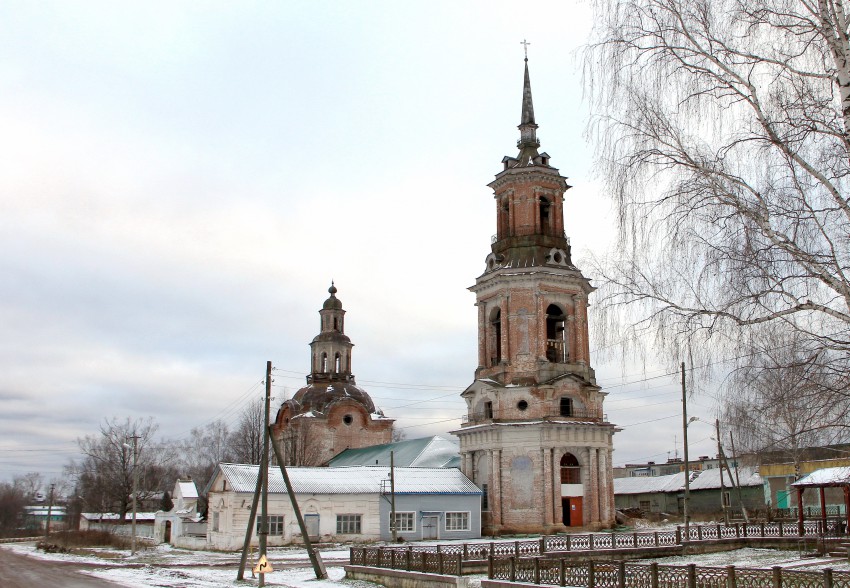 Церковь Спаса Нерукотворного Образа, Архангельское (Немский район, Кировская область). общий вид в ландшафте