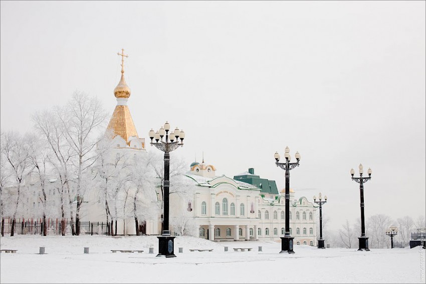 Церковь Иннокентия, митрополита Московского при Хабаровской духовной семинарии, Хабаровск (Хабаровск, город, Хабаровский край). фасады
