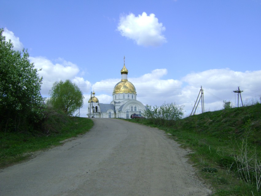Церковь Сергия Радонежского, Соловцовка (Пензенский район и ЗАТО Заречный, Пензенская область). общий вид в ландшафте