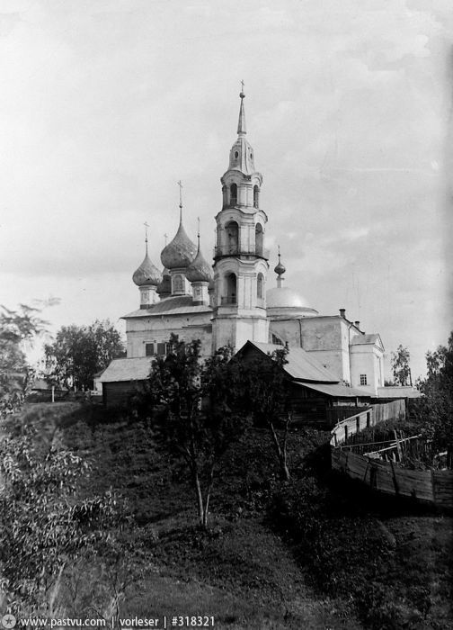 Собор Воскресения Христова, Некрасовское (Некрасовский район, Ярославская область). архивная фотография,  Фото с сайта pastvu.ru Фото 1900-1917 гг.
