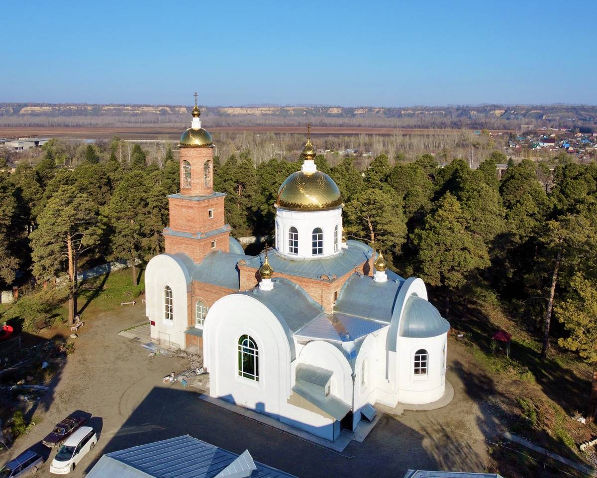 Вид с ЮВ, фасады. Макарьево-Покровский монастырь. Собор Покрова Пресвятой Богородицы, Бийск (Бийский район и г. Бийск, Алтайский край)