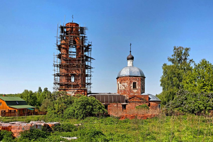 Церковь Рождества Христова, Апраксино (Коломенский городской округ, Московская область). общий вид в ландшафте