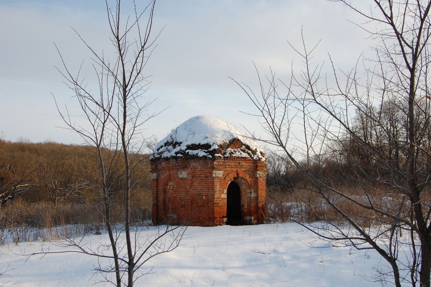 Неизвестная часовня, Царёво (Щёкинский район, Тульская область). общий вид в ландшафте, Часовня в с.Царёво