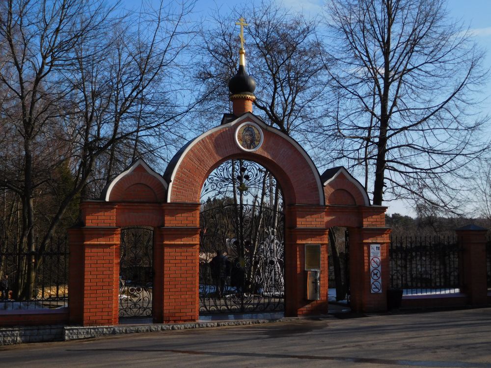 Храмовый комплекс. Подворье Давидовой пустыни на Святом источнике, Талеж (Чеховский городской округ, Московская область). фасады, Под №9. Ворота ограды