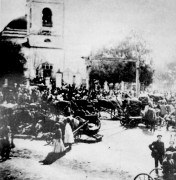 Церковь Рождества Христова, Площадь перед церковью в базарный день. МБУК "Граховский районный краеведческий музей имени Ашальчи Оки"<br>, Грахово, Граховский район, Республика Удмуртия