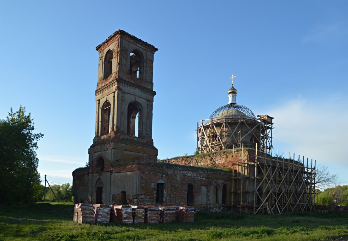 Церковь Вознесения Господня, Куликово (Усманский район, Липецкая область). фасады, На реконструкции с 2022 года