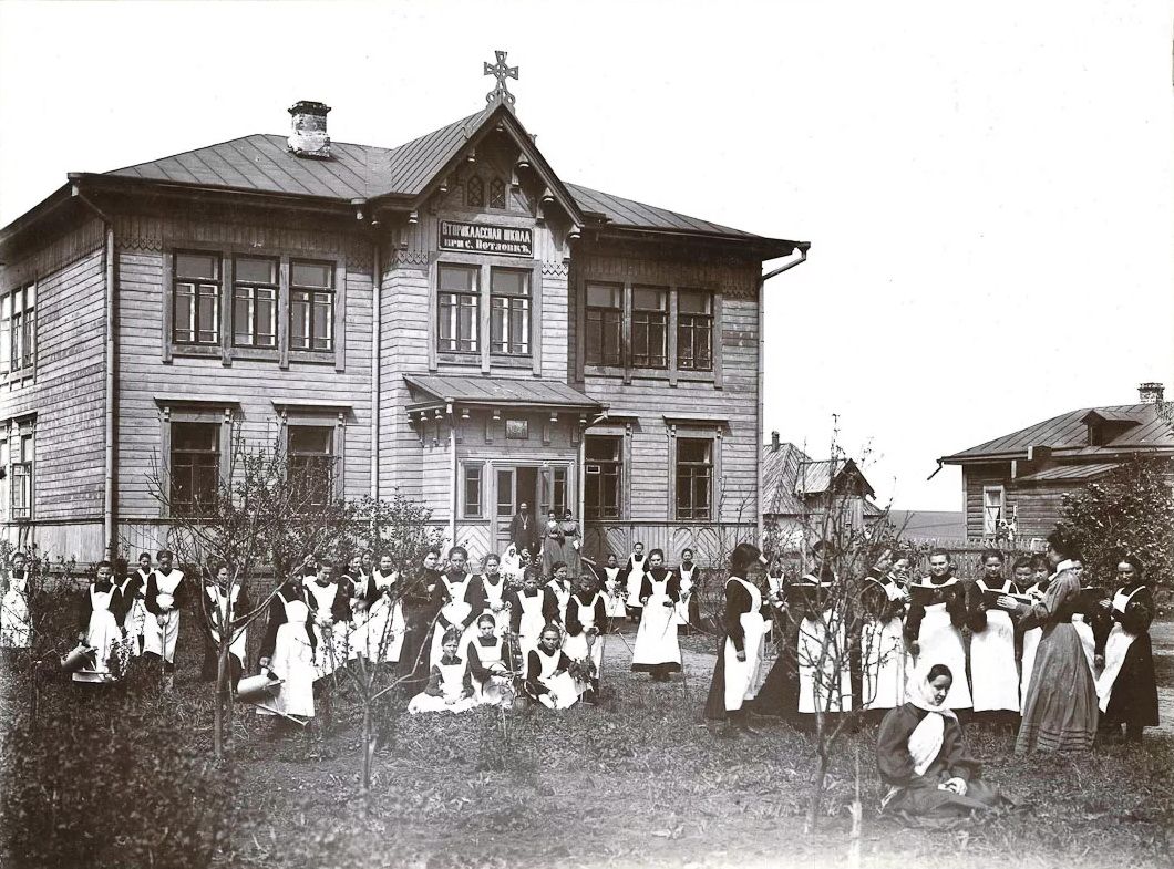 Церковь-школа Аллы Готфской (старая), Старая Потловка (Колышлейский район, Пензенская область). архивная фотография, Старинное фото