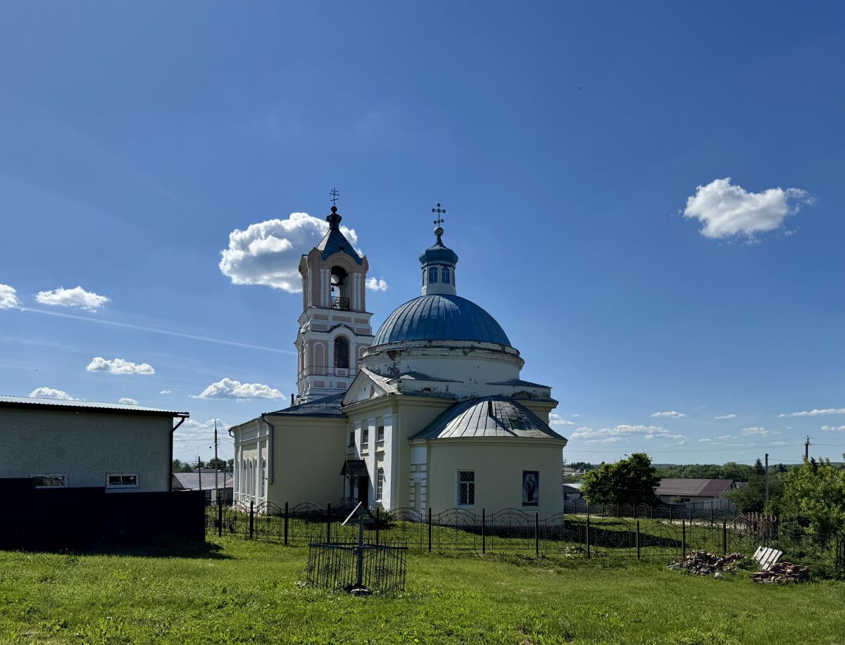 Церковь Михаила Архангела, Мокшан (Мокшанский район, Пензенская область). общий вид в ландшафте, Общий вид с юго-востока