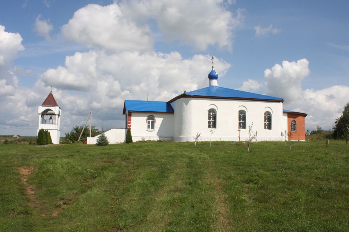 Церковь Покрова Пресвятой Богородицы, Таптыково (Сараевский район, Рязанская область). общий вид в ландшафте