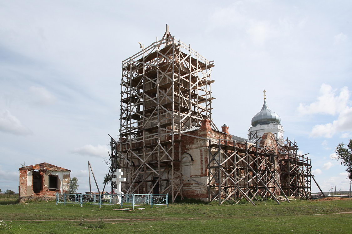 Кособродка. Церковь Троицы Живоначальной. фасады, Вид с юго-запада