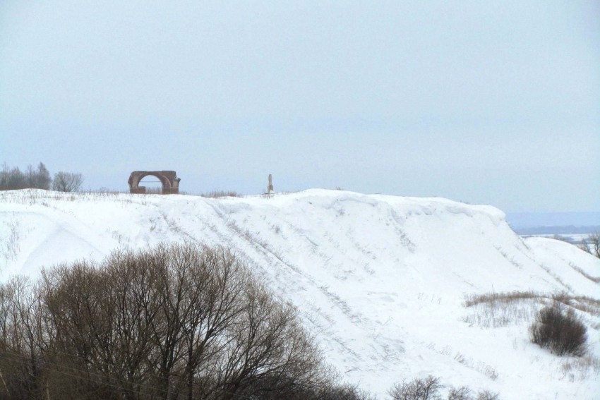Церковь Бориса и Глеба, Старая Рязань (Спасский район, Рязанская область). общий вид в ландшафте, вид с севера
